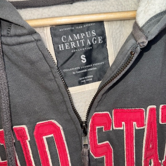 Campus Heritage Gray and Red Ohio State Hoodie - Picture 3 of 9